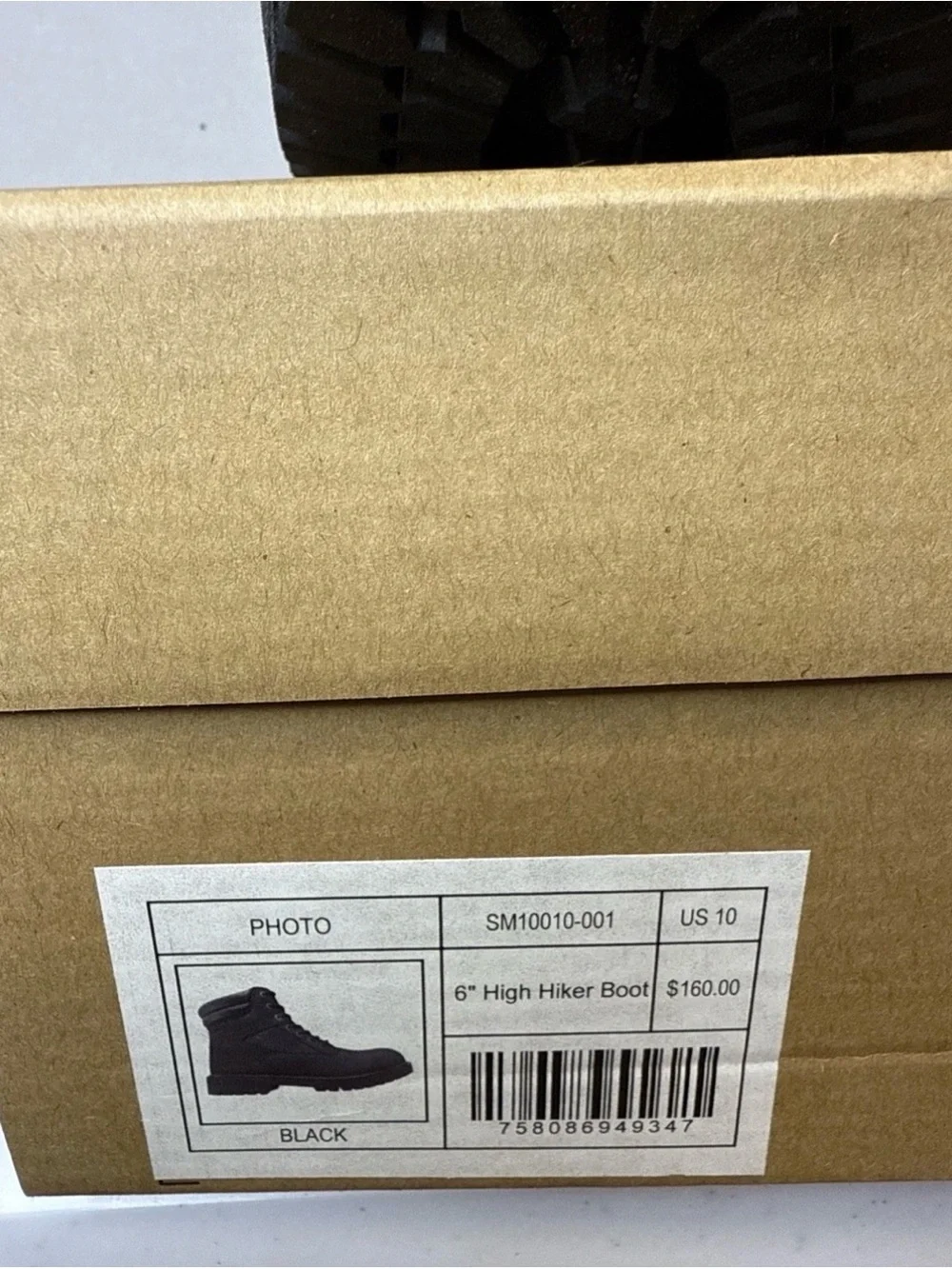 SMITH Men's Black Work Boots - Lace-Up Ankle Boot size 10